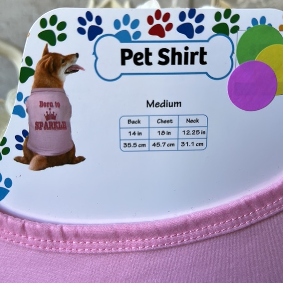 NWT DOG FEMALE SHIRT WITH MATCHING BANDANNA Born to sparkle, poop bags, & holder - Picture 8 of 8